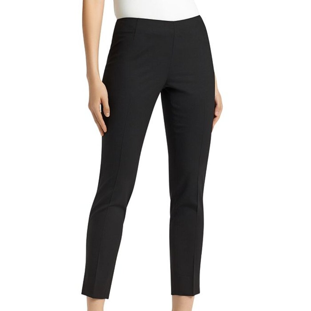LAFAYETTE148 'Stanton' Black Cropped Slim Fit High-Rise Dress Pants SIZE 4